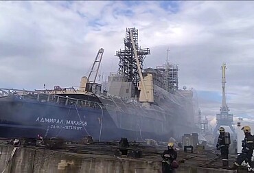 Fire on Russian Icebreaker Admiral Makarov Raises Questions Over Repair Delays at Kronstadt
