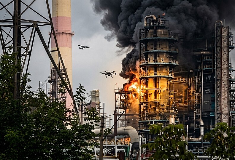 Ukrainian Drones Hit Key Processing Unit at Bashneft-UNPZ Refinery in Russia’s Ufa